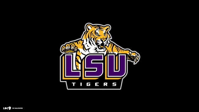 Lsu tigers logo black background free wallpaper - medium preview image