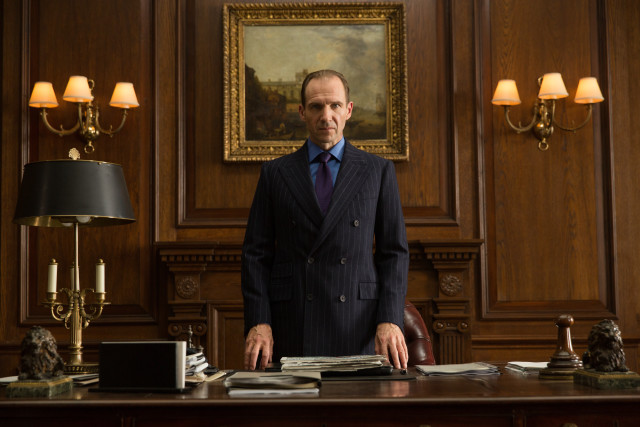 Man suit desk lamp painting free wallpaper - medium preview image
