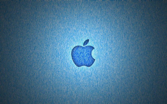 Apple logo blue background blue free wallpaper - medium preview image