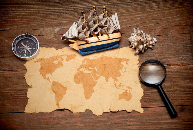 Map world adventure exploration navigation free wallpaper - medium preview image