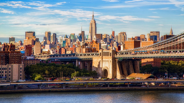 Bridge river city foreground background #2 free wallpaper - medium preview image