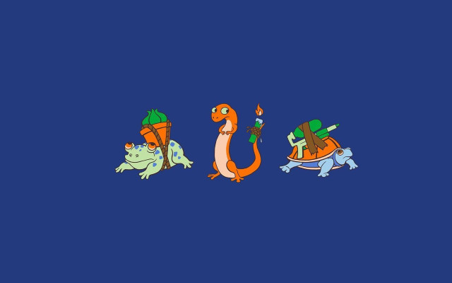 Cartoon character turtle ride turtle free wallpaper - medium preview image