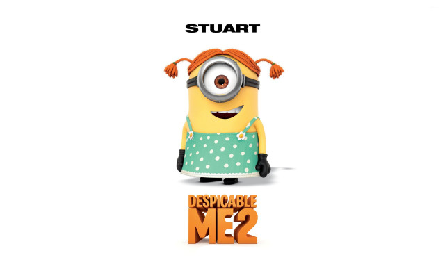 Minion polka dots dress digital free wallpaper - medium preview image