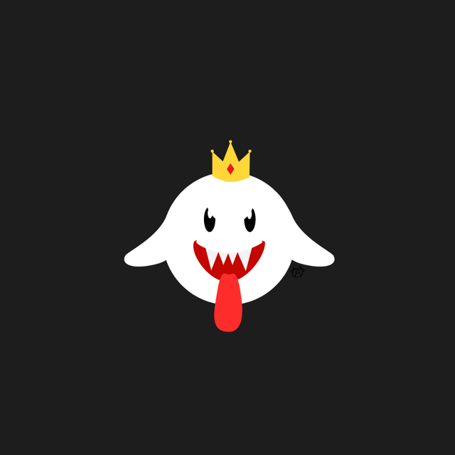 White ghost crown tongue sticking free wallpaper - medium preview image