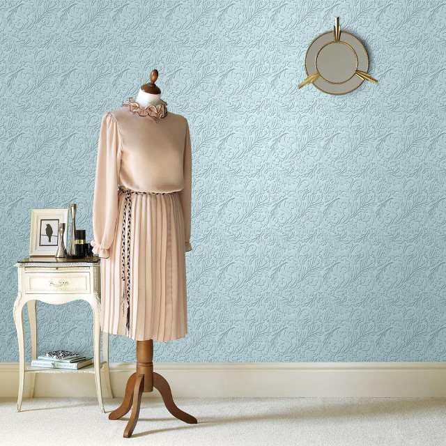 Dress mannequin blue wall clock free wallpaper - medium preview image