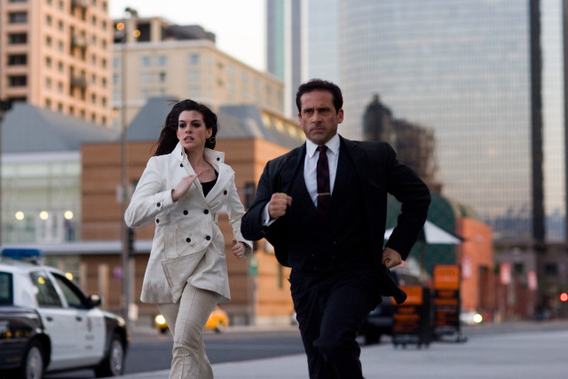 Man woman running street suit free wallpaper - medium preview image
