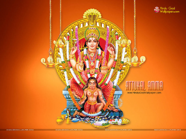 Hindu god woman throne red free wallpaper - medium preview image