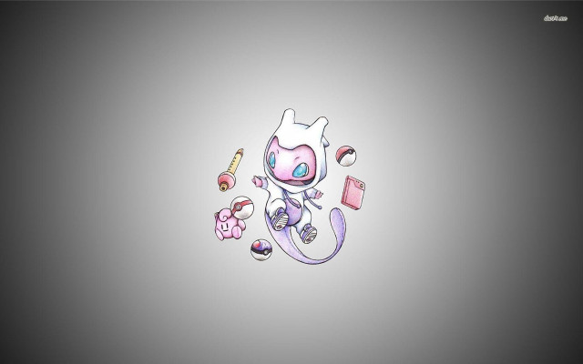 Cartoon cat pink blue eyes free wallpaper - medium preview image