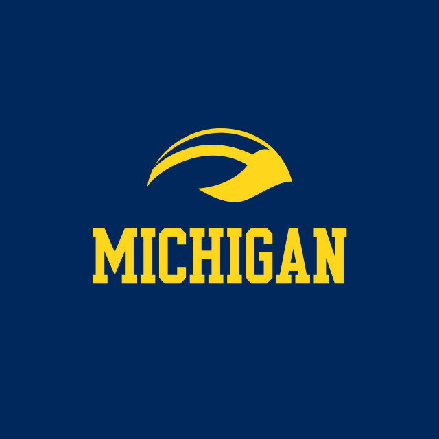 Michigan university logo blue background free wallpaper - medium preview image