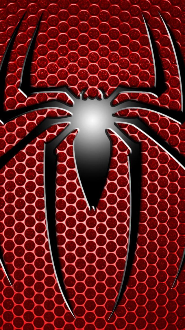 Spider logo red background black free wallpaper - medium preview image