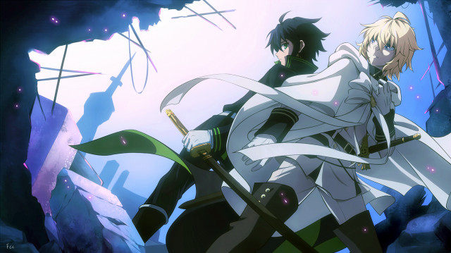 Anime couple forest sword sky #2 free wallpaper - medium preview image