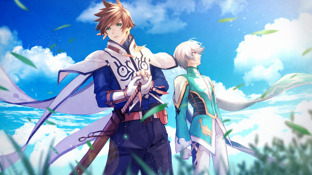 Anime characters blue sky clouds #9 free wallpaper - medium preview image