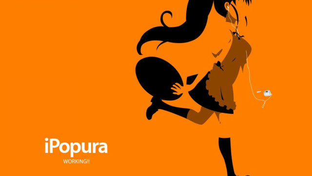 Popura cat microphone autumn sunset free wallpaper - medium preview image