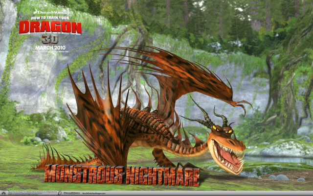 Dragon large head wings forest free wallpaper - medium preview image