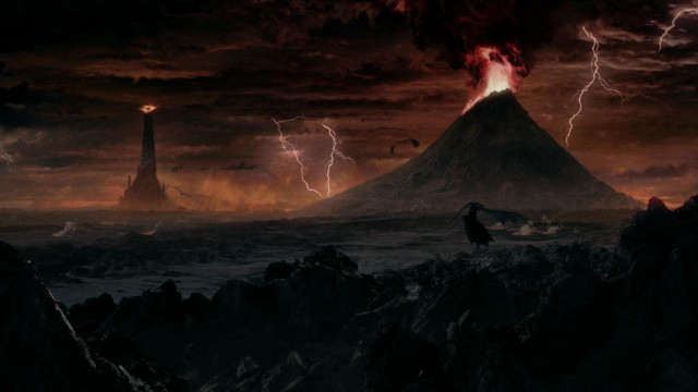 Volcano lightning man rock sky free wallpaper - medium preview image