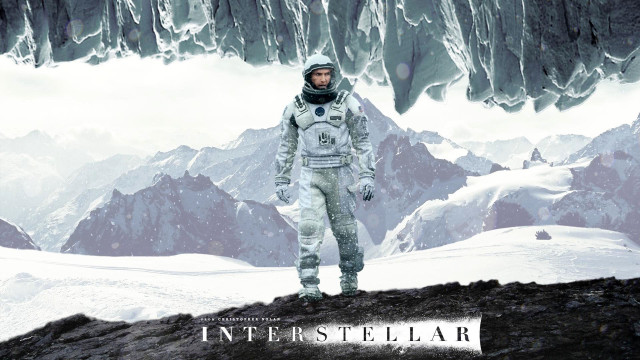 Space suit man mountain glacier free wallpaper - medium preview image