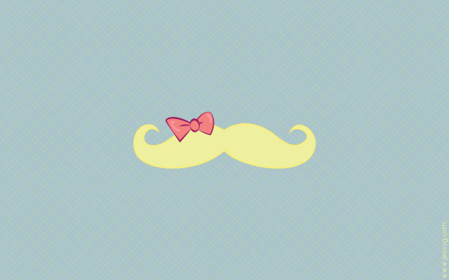 Pink bow tie yellow mustache free wallpaper - medium preview image