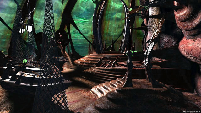Forest bridge tower green light free wallpaper - medium preview image