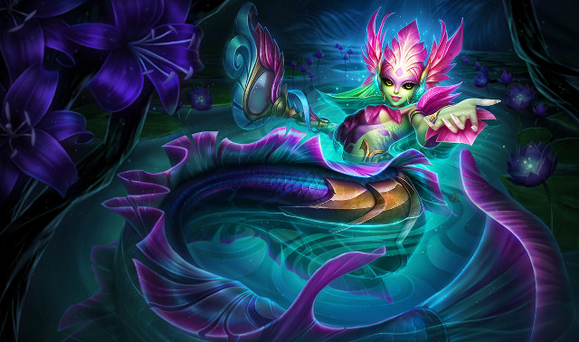 Mermaid fish hand digital painting free wallpaper - medium preview image