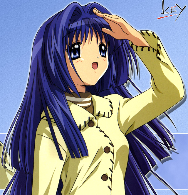 Girl purple hair yellow jacket free wallpaper - medium preview image