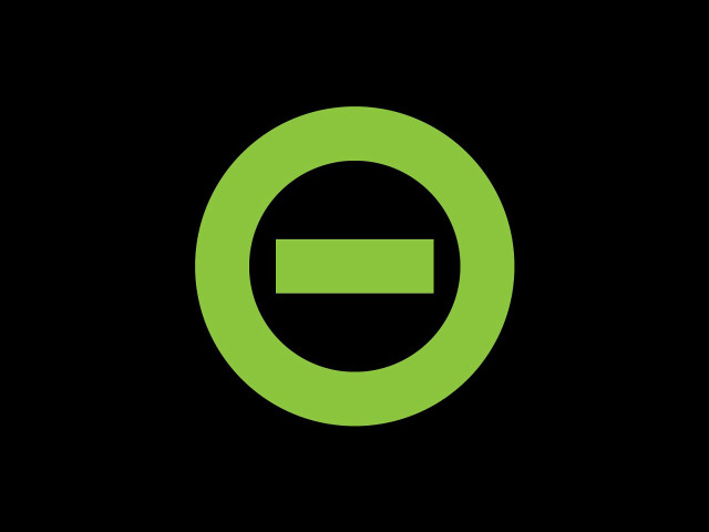 Green circle black background white free wallpaper - medium preview image