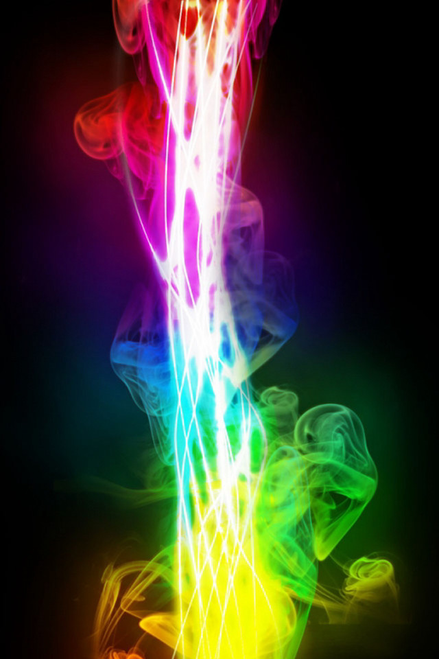 Colorful smoke dark background white free wallpaper - medium preview image