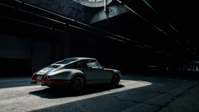 Car parked tunnel clock tower free wallpaper - medium preview image