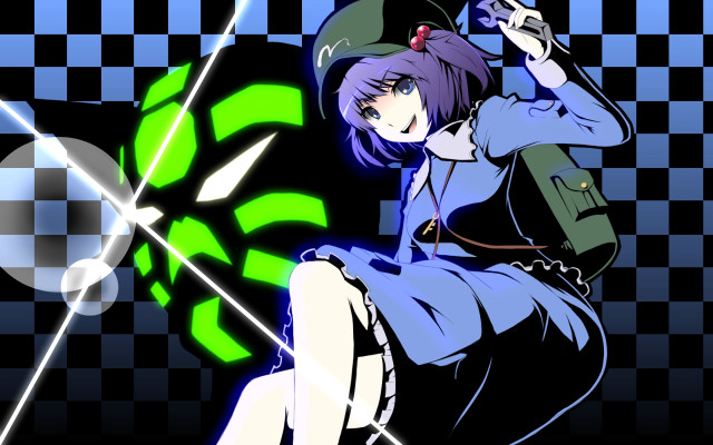 Girl hat dress checkered floor free wallpaper - medium preview image