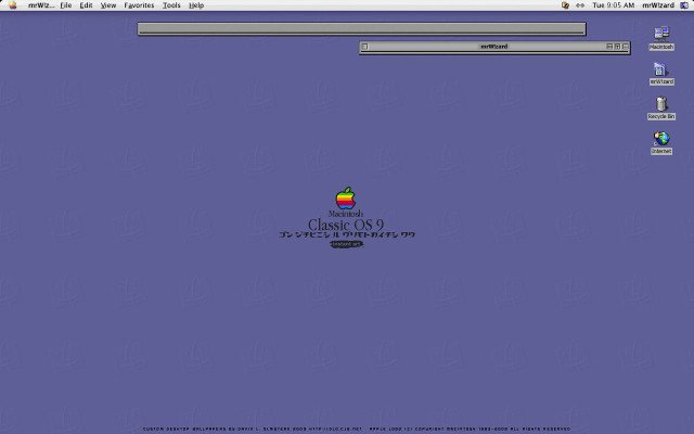 Computer purple background green apple free wallpaper - medium preview image