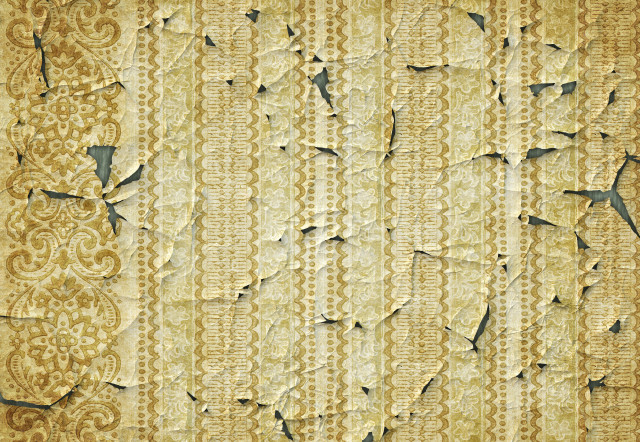 Wall pattern clock next to free wallpaper - medium preview image