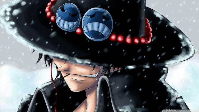 Man hat eyes snow falling free wallpaper - medium preview image