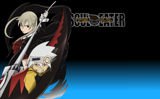 Anime characters swords black background free wallpaper - medium preview image