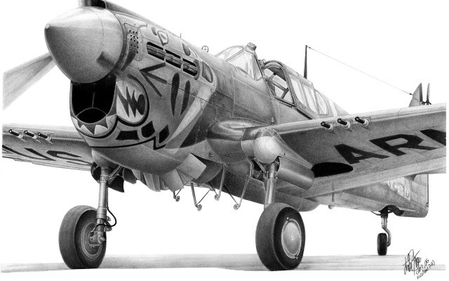 Small airplane propeller drawing nose free wallpaper - medium preview image