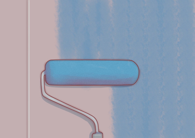 Blue wall light white cord free wallpaper - medium preview image