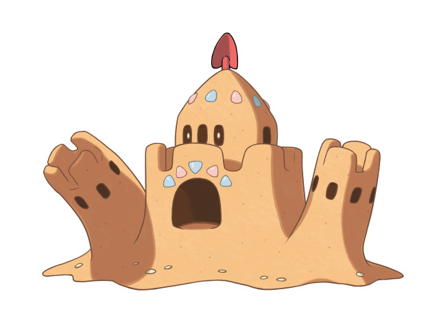 Sand castle red flag roof free wallpaper - medium preview image