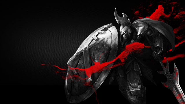 Black red knight sword shield free wallpaper - medium preview image