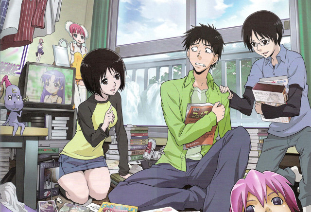 People bed tv book group free wallpaper - medium preview image