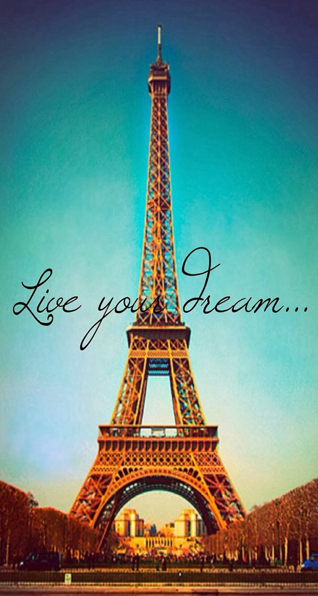 Eiffel tower quote love dream free wallpaper - medium preview image