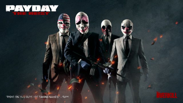 Masked people guns dark background #2 free wallpaper - medium preview image