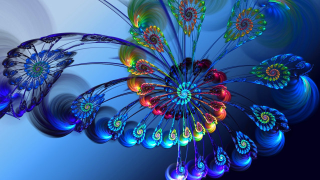 Colorful flower fractal analytical mandelbrot free wallpaper - medium preview image