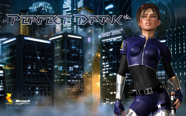 Woman futuristic suit cityscape skyscrapers free wallpaper - medium preview image