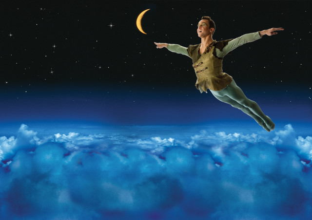 Man flying crescent hand half free wallpaper - medium preview image