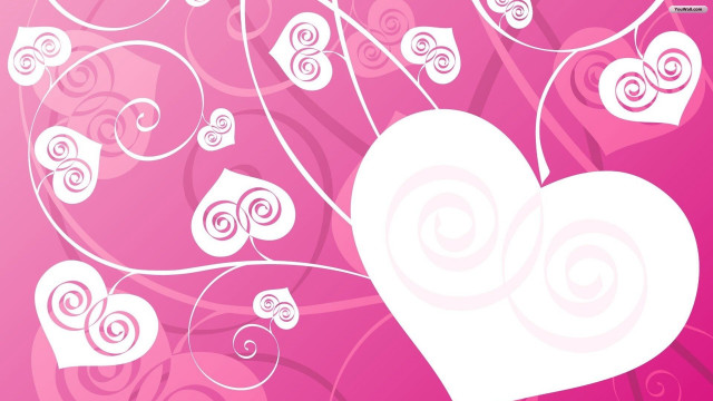 Heart swirls pink background hearts free wallpaper - medium preview image