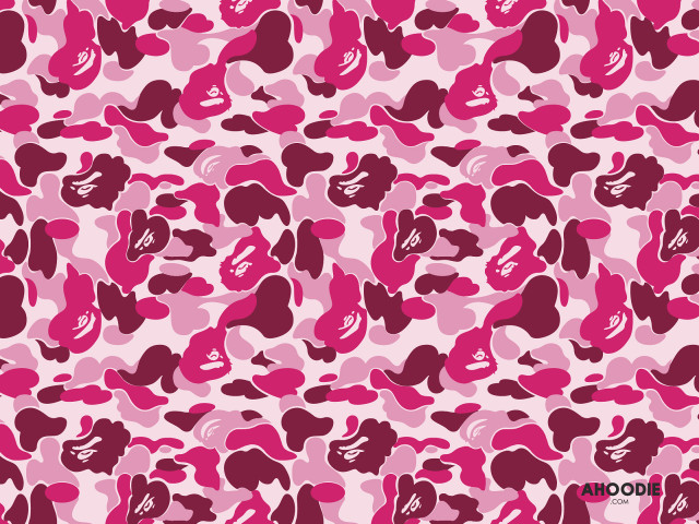 Pink camouflage background hearts pattern free wallpaper - medium preview image