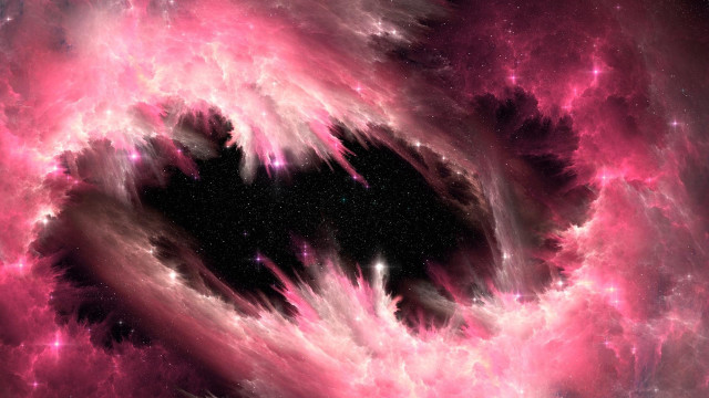 Pink black space stars clouds free wallpaper - medium preview image