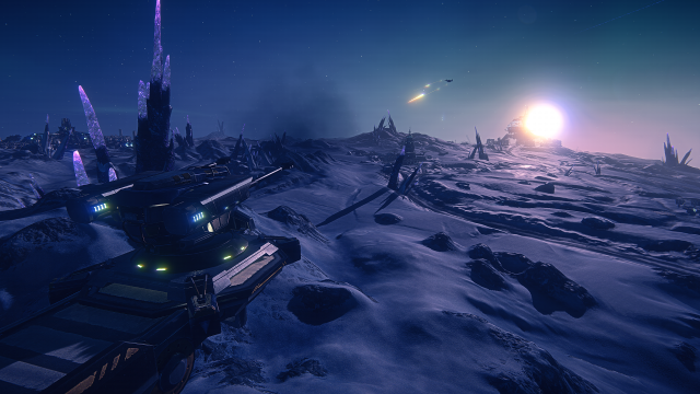 Sci fi space aurora beach free wallpaper - medium preview image