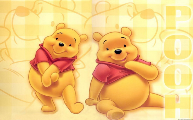 Winnie the pooh characters yellow free wallpaper - medium preview image