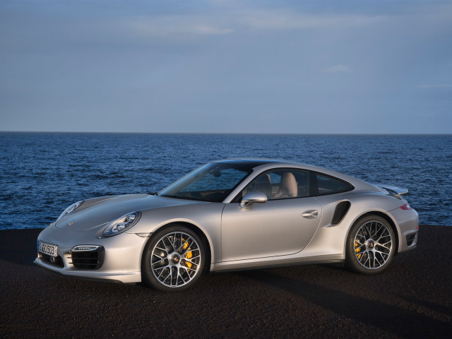 Silver sports car ocean road #2 free wallpaper - medium preview image