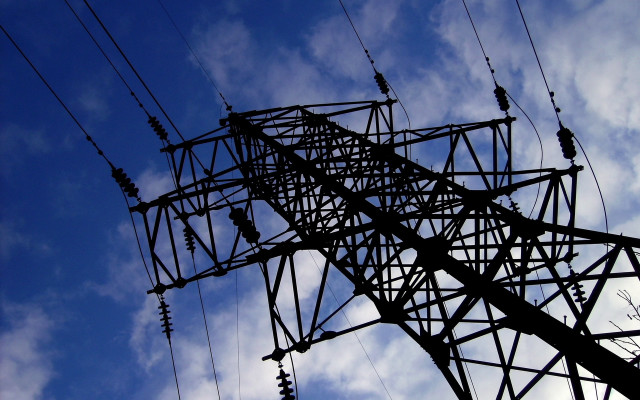 High voltage power line blue free wallpaper - medium preview image