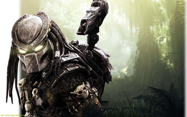 Predator character forest gun skull free wallpaper - medium preview image